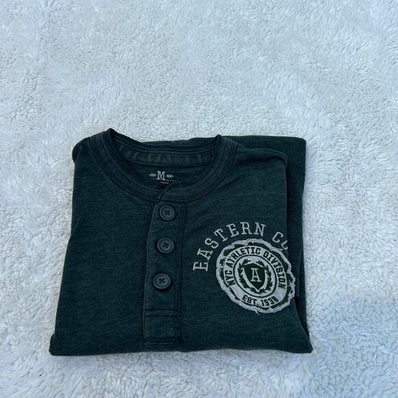 Old Navy Other - Old Navy VTG Mens Y2K M Green Short Sleeve College Preppy Casual Cotton Clean